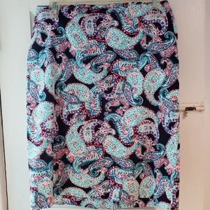Talbots paisley pencil skirt